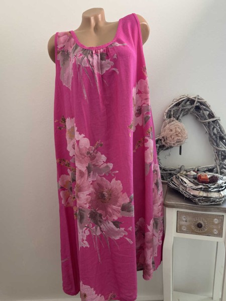 Kleid Trägerkleid Sommerkleid 40-46 Made in Italy pink floral Neu