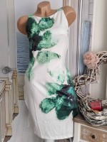 L 40 MISSY Trägerkleid Kleid Stretchkleid Neu weiss grün gemustert Glitzer Steinchen L 40 MISSY Trägerkleid Kleid Stretchkleid Neu weiss grün gemustert Glitzer Steinchen