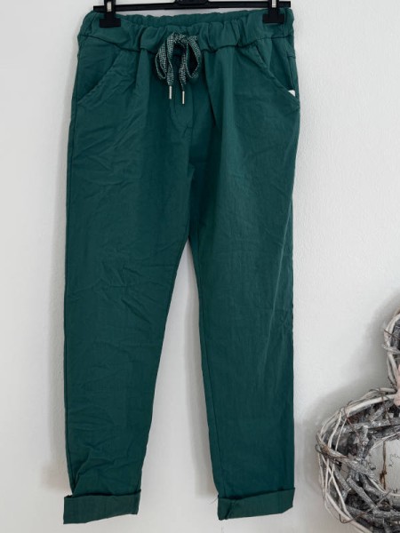 Joggpants royalblau Hose Made in Italy stretchig Chino Baggy Onesize 36-42