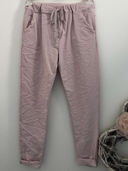 Joggpants altrosa Hose Made in Italy stretchig Chino Baggy Onesize 36-40