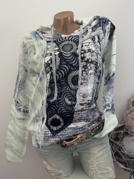 MISSY M/L 38 40 Feinstrick Hoodie Pullover Kapuzenpulli Hoodie Pulli Neu