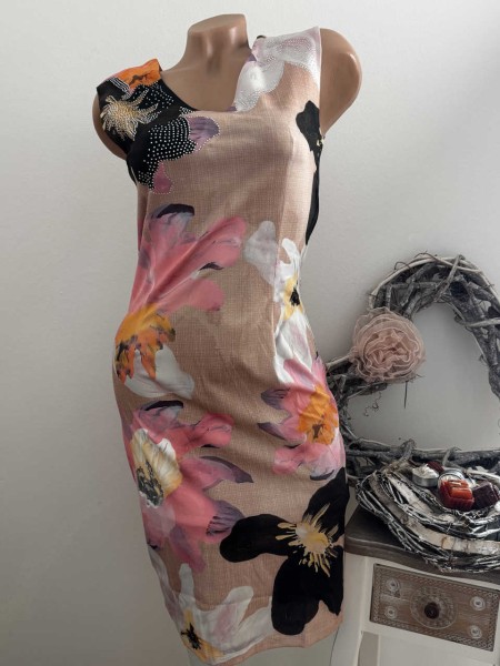 MISSY Kleid M 38 Trägerkleid ärmellos Stretchkleid Neu bunt Glitzer Steinchen