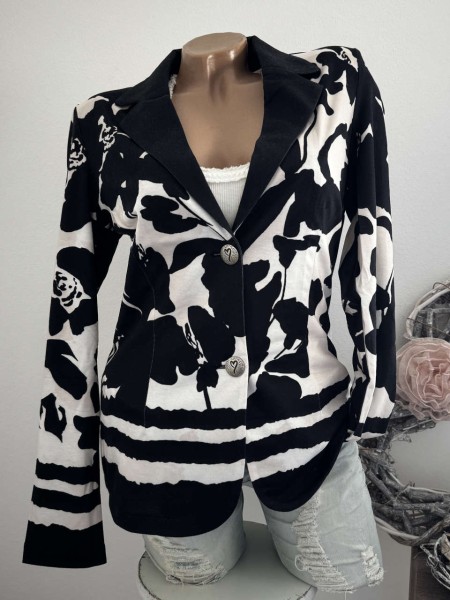 XXL 44 MISSY Blazer Neu Jackett schwarz/weiss Strass Steinchen Nieten