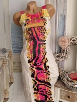 S 36 MISSY Trägerkleid Kleid Stretchkleid Neu weiss pink bunt Glitzer Steinchen S 36 MISSY Trägerkleid Kleid Stretchkleid Neu weiss pink bunt Glitzer Steinchen