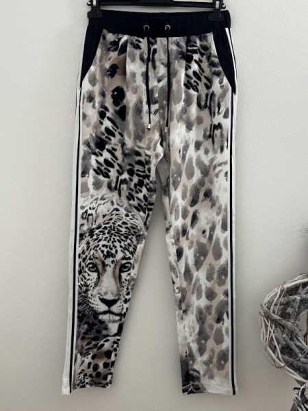 XL 42 Hose MISSY Joggpants Leo Animal Muster Glitzernieten Neu