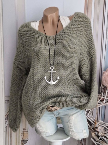 38-44 Pulli Grobstrickpulli Made in Italy hellolliv Pullover Knit