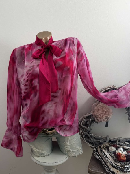Bluse M 38 MISSY Schluppenbluse Tunika Neu pink Langarm