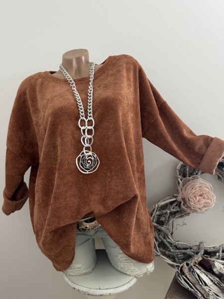 Cord Tunika rost Made in Italy 40-44 NEU Pullover