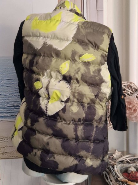 L 40 Steppweste Weste MISSY Jacke grün schwarz Neu Herbstkollektion ausgefallene Mode