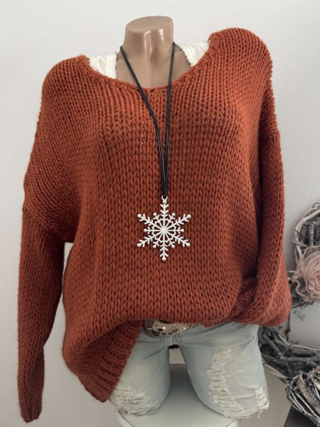 rost Pullover 38-44 Pulli Grobstrickpulli Made in Italy Neu Grobstrick