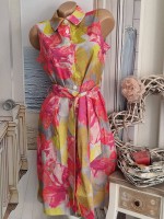 S 36 MISSY Hemdblusenkleid Kleid Bindegürtel NEU bunt leuchtende Farben Glitzer S 36 MISSY Hemdblusenkleid Kleid Bindegürtel NEU bunt leuchtende Farben Glitzer