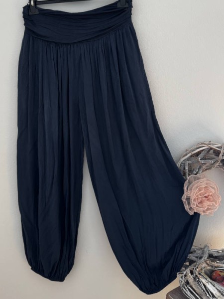 Ballonhose Hose Pluderhose uni dunkelblau Italy Pumphose 36-42 NEU